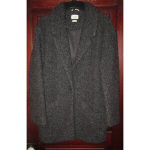 Aritzia Wilfred Sz L Gondry Coat Jacket Blazer Cardigan Boucle Teddy Gray Wool